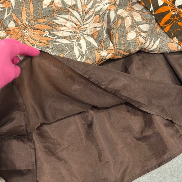 Ecologie 100% linen Floral A-line skirt - Picture 6 of 9